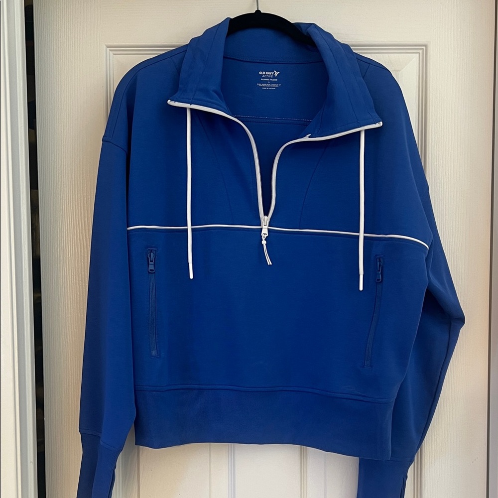 NWOT old Navy Blue Quarter-Zip Sweatshirt
